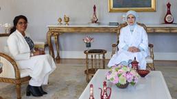 Emine Erdoğan Malcolm X'in kızı İlyasa Şahbaz ile bir araya geldi
