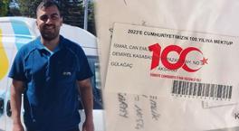 Yıllar önce yazdığı mektup, oğluna 100'üncü yılda ulaştı!