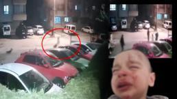 Köpek saldırısından kızını korumak için koşarken kucağındaki bebeğini düşürdü
