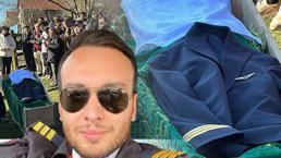 Üniforması tabuta serildi! Kazada can veren pilotlara acı veda