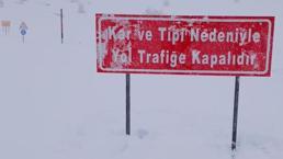 Opady śniegu pokazały swój wpływ na Muş!  Autostrada Muş-Kulp jest zamknięta dla ruchu
