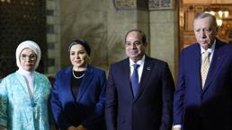 Cumhurbaşkanı Erdoğan, Sisi ile birlikte İmam Şafi Türbesi’ni ziyaret etti