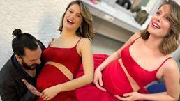 Kızına kavuşmak için gün sayan Burcu Biricik'ten karnı burnunda pozlar