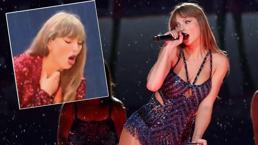 Taylor Swift sahnede böcek yuttu! Öksürerek mikrofondan uzaklaştı