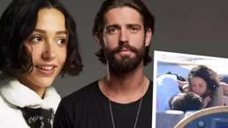 Zeynep Bastık ve Serkay Tütüncü'nün tekne keyfi! Birbirlerini öpücüklere boğdular