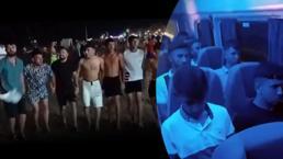Mersin'de terör halayı çeken gruba, polis minibüsünde 'Ölürüm Türkiyem' şarkısı dinletildi