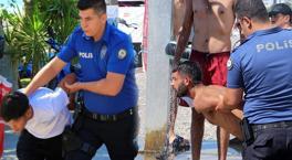 Plajı karıştıran olay! 5 kişi balta ve neşterle polise direndi