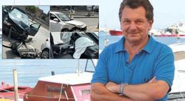 Vedat Milor'un içinde bulunduğu araç kaza yaptı