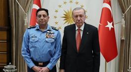 Cumhurbaşkanı Erdoğan, Pakistan Hava Kuvvetleri Komutanı'nı kabul etti
