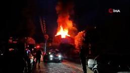 Bolu'da yıldırım düşen ev alev alev yandı! Mahalleli sokağa döküldü