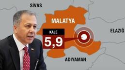 Bakan Yerlikaya'dan Malatya'daki depreme ilişkin açıklama