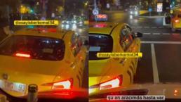 Ambulansa yol vermeyen taksi tepkilere neden oldu