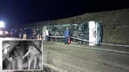 Çankırı'da fabrika işçilerini taşıyan otobüs kaza yapmıştı! İç kamera görüntüleri ortaya çıktı