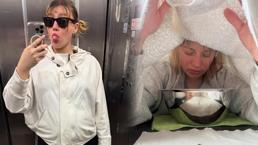 Gizem Karaca'dan karnı burnunda pozlar! 'Yazarken alttan tekmelerle telefonumu oynatıyor'