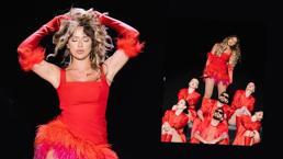 Hadise kırmızı elbisesiyle nefesleri kesti! İki kişiyi görünce sahnede ağladı