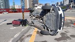 Ankara'da iki otomobil çarpıştı! 2'si bebek 6 yaralı