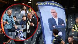 Fenerbahçe'de İsmail Kartal krizi! Güvenlik pankarta müdahale etti