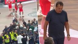 Ergin Ataman diskalifiye edildi! Yunan derbisinde yine olay
