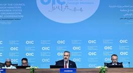 Una declaración sobre la reunión de la organización de la cooperación islámica del ministro de Asuntos Exteriores, Hakan Fidan,