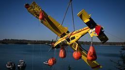 ¡En Adana, el avión había caído en el lago Dam! El naufragio del avión fue eliminado así