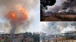 Roma'da akaryakıt istasyonunda patlama: Çatı fırladı, çok sayıda yaralı var!