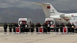 Mağarada metan gazı zehirlenmesinde şehit olan 6 askerimiz için tören