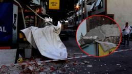 Küçükçekmece'de balkonu çöken bina tahliye edildi