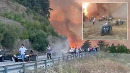 ¡Guerra con llamas! El momento de la intervención en Bursa fue visto así