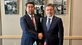 Bakan Yumaklı ile Kazak mevkidaşı Saparov bir araya geldi