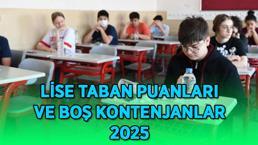 LİSE BOŞ KONTENJANLAR VE TABAN PUANLARI | E-OKUL LGS (Lise) Taban puanları ve boş kontenjanlar açıklandı! İstanbul Fen Lisesi, Anadolu Lisesi, Anadolu İmam Hatip Lisesi boş kontenjanlar ve taban puanları