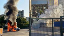 Un conductor en Diyarbakır prendió fuego a su vehículo, que no pudo aprobar el examen