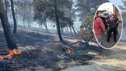 Çanakkale'de orman yangınları sürüyor! Tahliye çalışmasına katılan ekip alevlerin arasından kurtarıldı