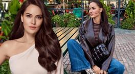 Fahriye Evcen Londra sokaklarını podyuma çevirdi