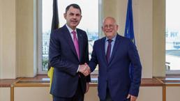 Bakan Kurum, Belçikalı mevkidaşı ile bir araya geldi