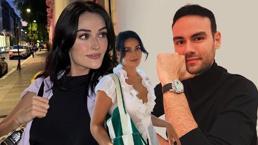 Esra Bilgiç'ten sevgilisi Faruk Sabancı'ya aşk dolu bakışlar