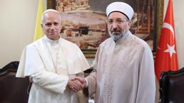 Papa 14. Leo, Diyanet İşleri Başkanı Arpaguş'u ziyaret etti