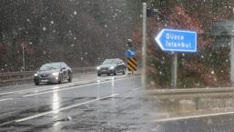 İstanbul'un yanı başı! Mevsimin ilk karı düştü