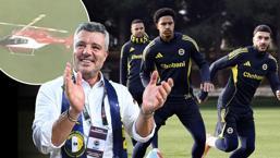 Fenerbahçe'de başkan Sadettin Saran Samandıra'ya helikopter ile geldi!
