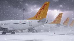 Pegasus olumsuz hava koşulları nedeniyle yarın 46 seferini iptal etti