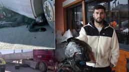 TIR'ın altında metrelerce sürüklendi, hayatta kaldı: Asfaltla burun burunaydım