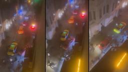 Beyoğlu’nda gece saatlerinde dehşet! Sürücü aracını kalabalığın üzerine sürdü