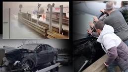 Çekmeköy'de gişedeki kaza kamerada