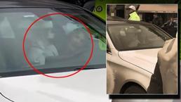 Bebek'te ilginç anlar! Trafiği kapatan kadın aracın içinde dans etti