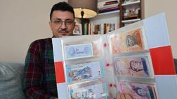 5 kıta, 75 ülke! Banknotları topladı, binden fazla parçalık koleksiyon oluştu