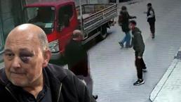 Sokak ortasında taşlı yumruklu darp! 3 çocuğun yaşlı adama saldırısı kamerada