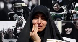 Tahran'da binler meydanlara döküldü! ABD-İsrail karşıtı sloganlarla Laricani ve Süleymani'ye veda