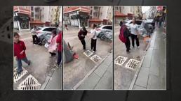 Ortaokul öğrencilerinin kavgası dehşete düşürdü! Saçından tutup yere yatırdı, kafasına ayağıyla bastı