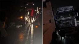 3 TIR birbirine girdi! Kilometrelerce araç kuyruğu oluştu