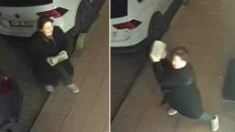 Kaldırım taşıyla öfke saçtı! Gece yarısı iş yerinin önüne gelen kadın camları tuzla buz etti