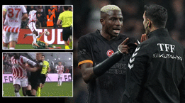 Samsunspor-Galatasaray maçında Günay Güvenç kararı Trio hakemlerini görüş ayrılığına düşürdü! 'Faul yapıldı, kırmızı yanlış'